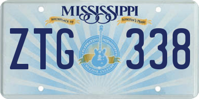 MS license plate ZTG338