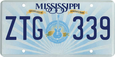 MS license plate ZTG339