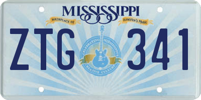 MS license plate ZTG341