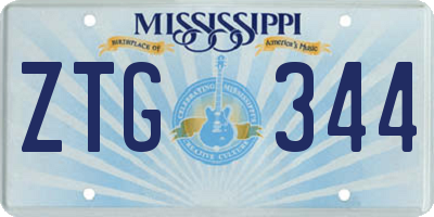 MS license plate ZTG344