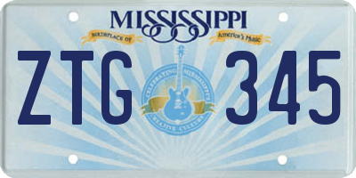 MS license plate ZTG345
