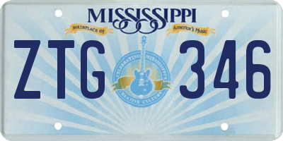 MS license plate ZTG346