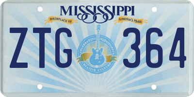 MS license plate ZTG364