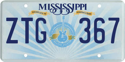 MS license plate ZTG367
