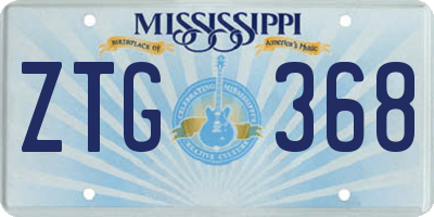 MS license plate ZTG368