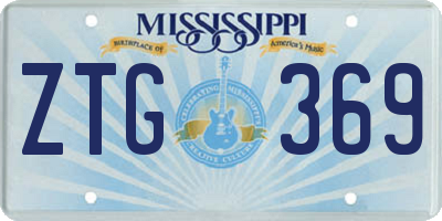 MS license plate ZTG369