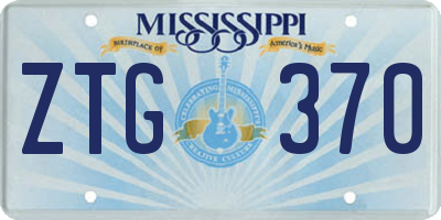 MS license plate ZTG370