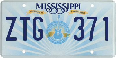 MS license plate ZTG371