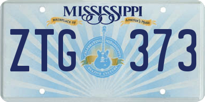 MS license plate ZTG373
