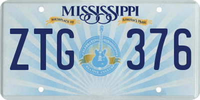 MS license plate ZTG376
