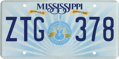 MS license plate ZTG378