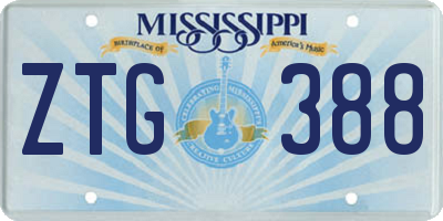 MS license plate ZTG388