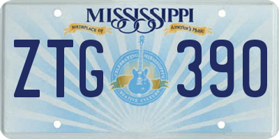 MS license plate ZTG390
