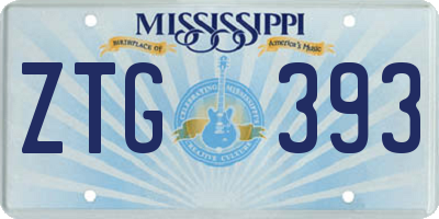 MS license plate ZTG393