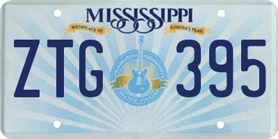 MS license plate ZTG395
