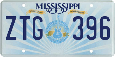 MS license plate ZTG396