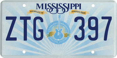 MS license plate ZTG397