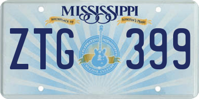 MS license plate ZTG399