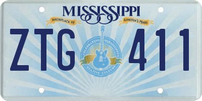 MS license plate ZTG411