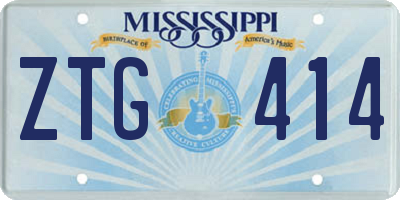MS license plate ZTG414