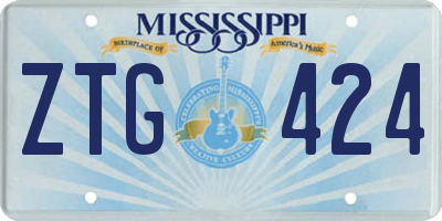 MS license plate ZTG424