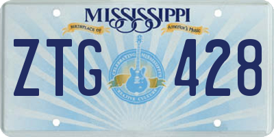 MS license plate ZTG428