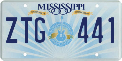 MS license plate ZTG441