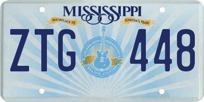 MS license plate ZTG448