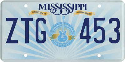 MS license plate ZTG453
