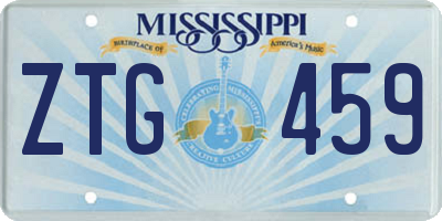 MS license plate ZTG459