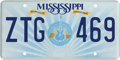 MS license plate ZTG469