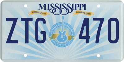 MS license plate ZTG470