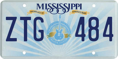 MS license plate ZTG484