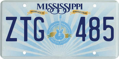 MS license plate ZTG485