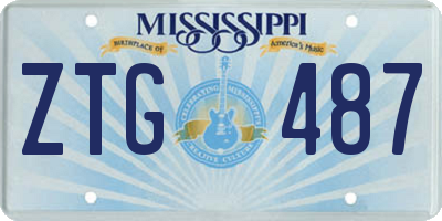 MS license plate ZTG487