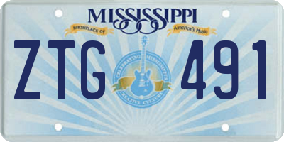 MS license plate ZTG491