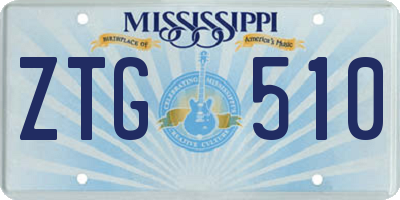 MS license plate ZTG510