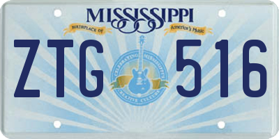 MS license plate ZTG516