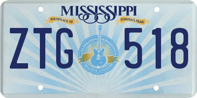 MS license plate ZTG518