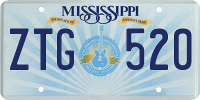 MS license plate ZTG520