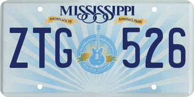 MS license plate ZTG526