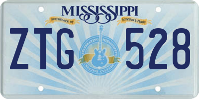 MS license plate ZTG528