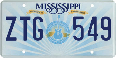 MS license plate ZTG549