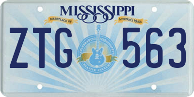 MS license plate ZTG563