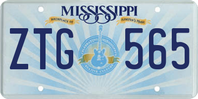 MS license plate ZTG565