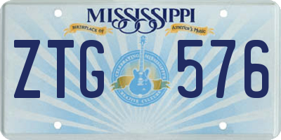 MS license plate ZTG576