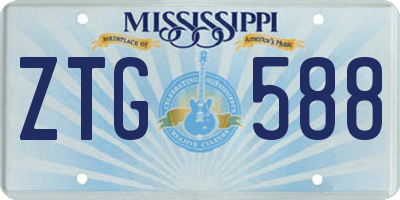 MS license plate ZTG588