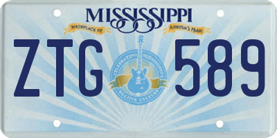 MS license plate ZTG589