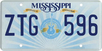 MS license plate ZTG596