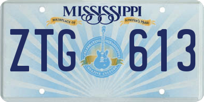 MS license plate ZTG613